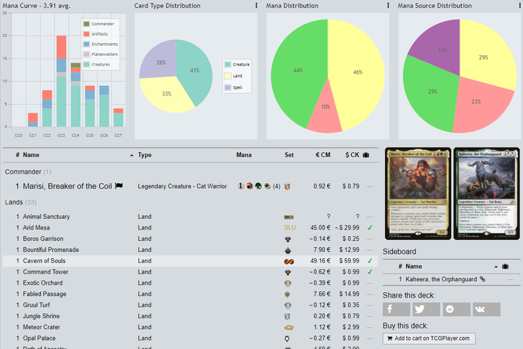 Deckstats.net MTG Deckbuilder + Collection Manager